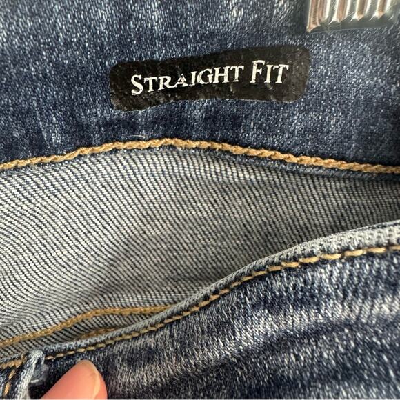 Judy Blue Straight Leg Cropped Distressed Blue Jeans Size 30 - Picture 4 of 6